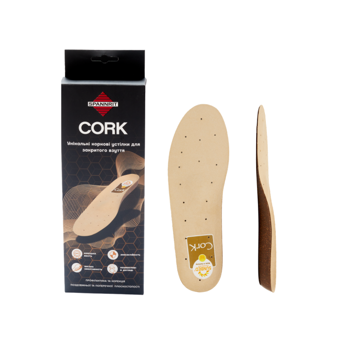 Міцна та зносостійка устілка з натурального корку Sunbed Cork Spannrit