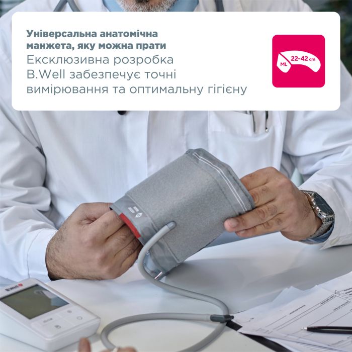 Автоматичний тонометр B.Well MED-51 з адаптером (MED-51/adapter-2652)