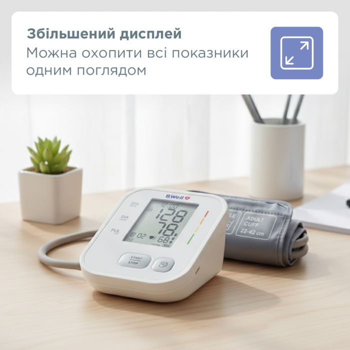 Автоматичний тонометр B.Well PRO-22 (PRO-22/M-L-2668 без адаптера)