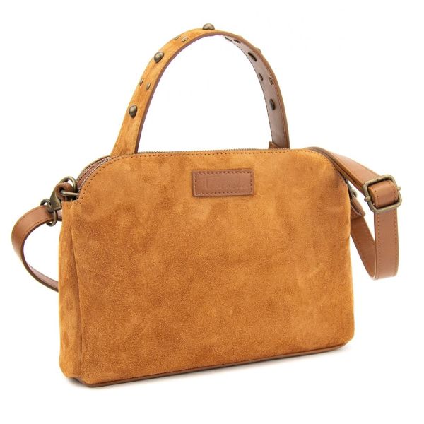 Замшеве кросбоді на три відділи Tavinchi CH-0125DB-Y коричневе