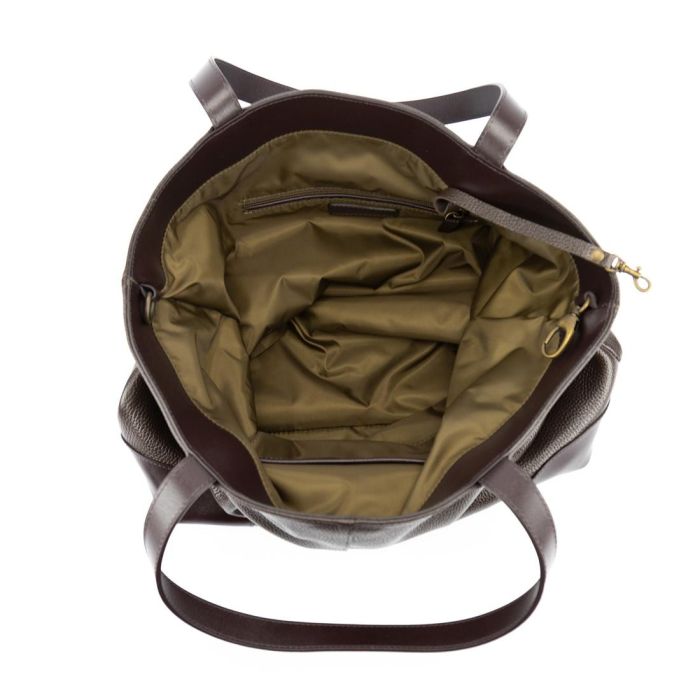 Шкіряний шопер Klari CH-013DB-FL шоколад