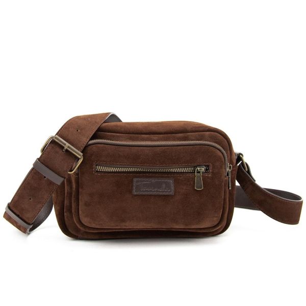 Компактна жіноча шкіряна сумочка Firenze Italy F-IT-9804DBCR шоколад