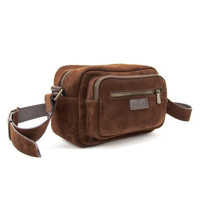 Компактна жіноча шкіряна сумочка Firenze Italy F-IT-9804DBCR шоколад