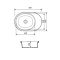 Кухонна мийка Adamant OVALE графіт 610x420x180 мм, з крилом