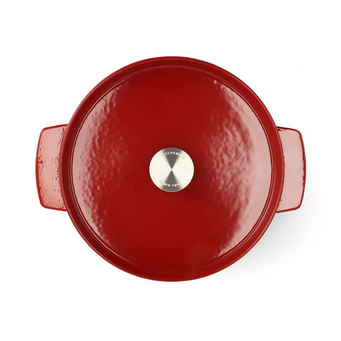 Каструля чавунна з кришкою KitchenAid 26 см 5,2 л червона (CC006060-001)