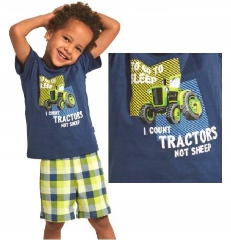 Pajamas for boys 789-20/79 TRACTOR Cornette denim-green