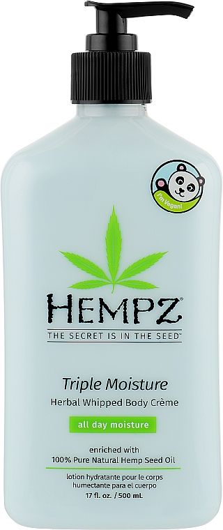 Ніжний крем для тіла потрійної дії з рослинними екстрактами Hempz