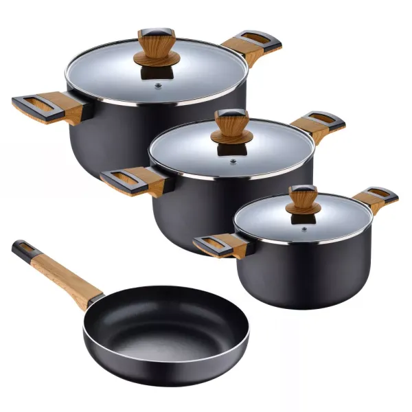 Набор посуды Bergner Earth black 7 предметов (BG-34630-BK)