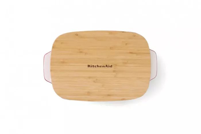 Форма для випічки з кришкою KitchenAid керамогранітна, 8,8х24,8х40,4 см, 3,8 л, колір червоний (CC006108-001)