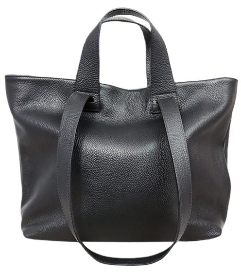 Шкіряний жіночий шоппер чорний Firenze Italy F-IT-7615A