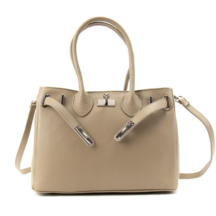 Шкіряна класична жіноча сумка Firenze Italy F-IT-86001T тауп