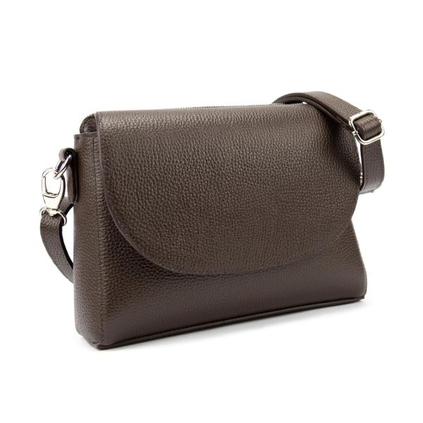 Компактна жіноча шкіряна сумочка Firenze Italy F-IT-9804DB шоколад