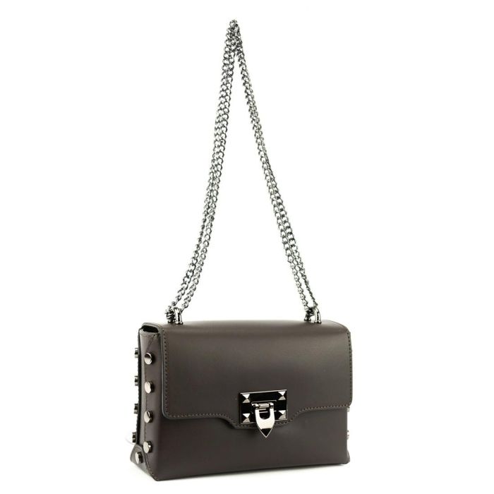 Женская кожаная сумка с цепочкой Firenze Italy F-IT-9812DB шоколад
