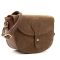 Маленьке кросбоді з округлим клапаном на застібці Firenze Italy F-IT-9876C коричневе
