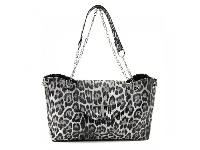 Стильна жіноча сумка з еко-шкіри лео Lilly P1-1603LG сіра