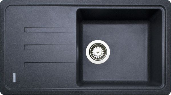 Кухонна мийка Adamant SLIM LONG графіт 780x435x200 мм, з крилом