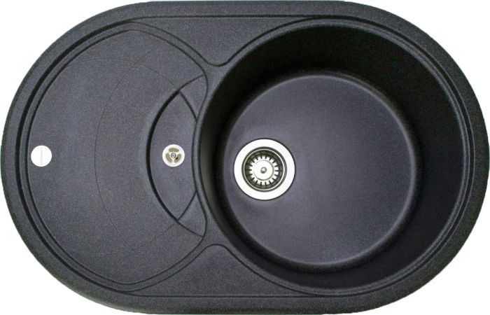 Кухонная мойка Adamant SHELL графит 770x495x200 мм, с крылом