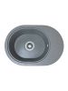Кухонная мойка Adamant OVALE серая 610x420x180 мм, с крылом
