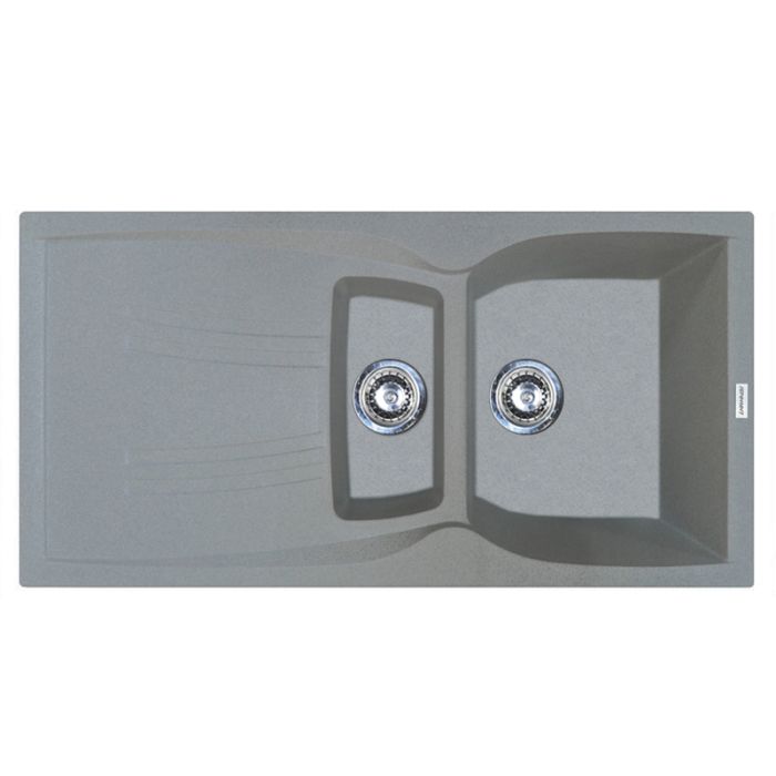 Кухонная мойка Adamant NEW LINE PLUS серая 975x495x235 мм, с крылом