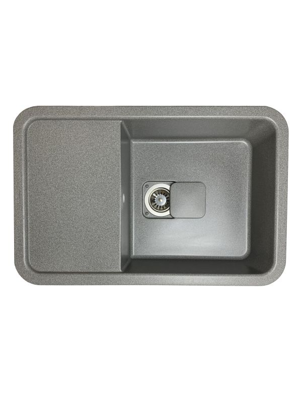 Кухонная мойка Adamant EXISTENCE серая 775x505x190 мм, с крылом