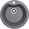 Кухонная мойка Adamant WAVE серая d 485x210 мм, без крыла