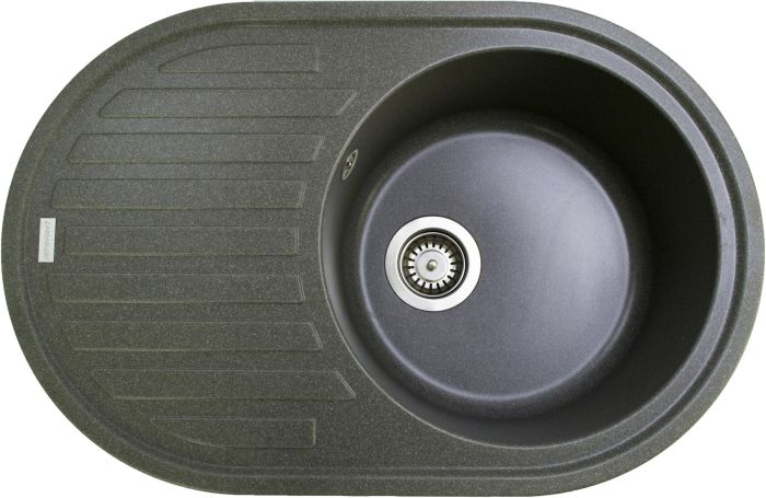 Кухонна мийка Adamant ELLIPSIS сіра 765x495x200 мм, з крилом