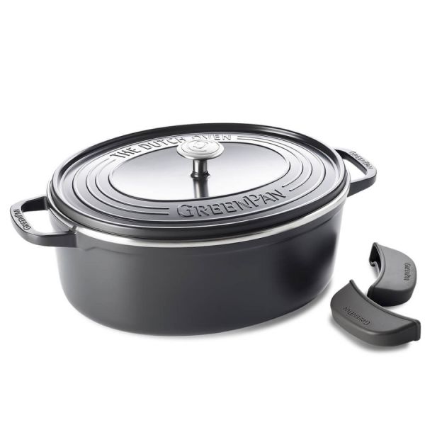 Утятница с крышкой GreenPan Featherweights 25 см 6,2 л с керамическим покрытием черный (CC002222-001)