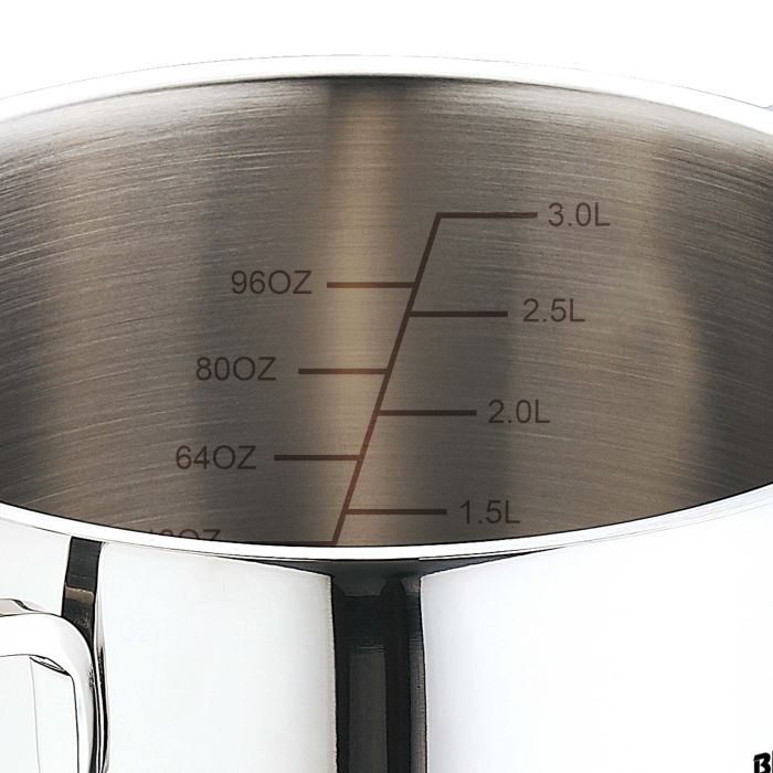 Набір каструль Bergner Classic 1,7 л / 2,3 л / 3,3 л 6 предметів (BG-6284)