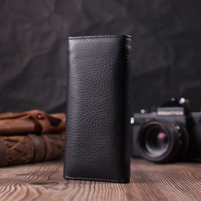 Велика ключниця з функцією гаманця з натуральної шкіри ST Leather 22492 чорна