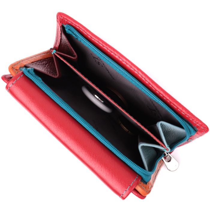 Яскравий гаманець для жінок із натуральної шкіри ST Leather 22503 червоний