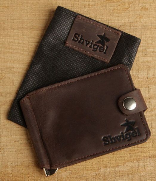 Затискач для купюр SHVIGEL 13786 коричневий