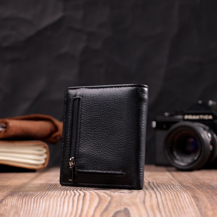 Универсальная модель кошелька из натуральной кожи ST Leather 19474 черная