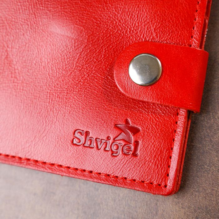 Жіноче невелике шкіряне портмоне Shvigel 16440 червоне
