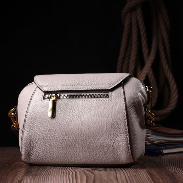 Невелика сумка для жінок з натуральної шкіри Vintage 22266 біла