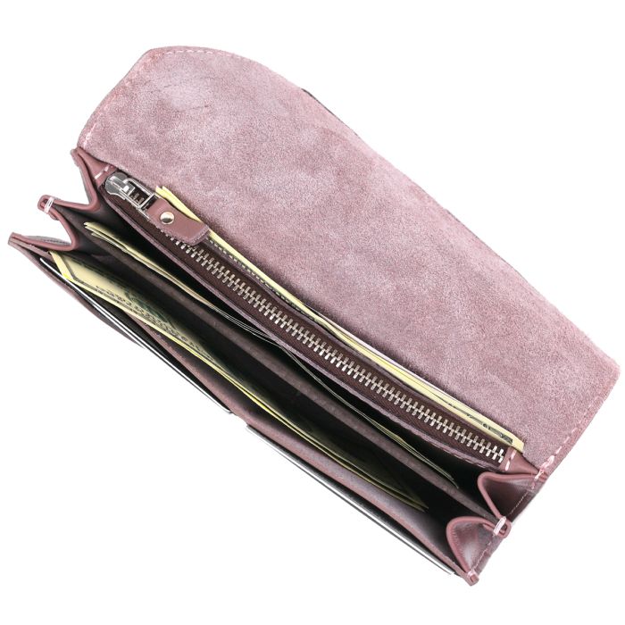 Великолепный кожаный женский кошелек Grande Pelle 11577 розовый