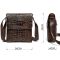 Сумка мужская с тиснением под крокодила 14698 Vintage коричневая