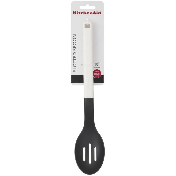 Ложка для сервіровки з прорізами KitchenAid Classic, 34 см, білий (KHA004OHPNG)