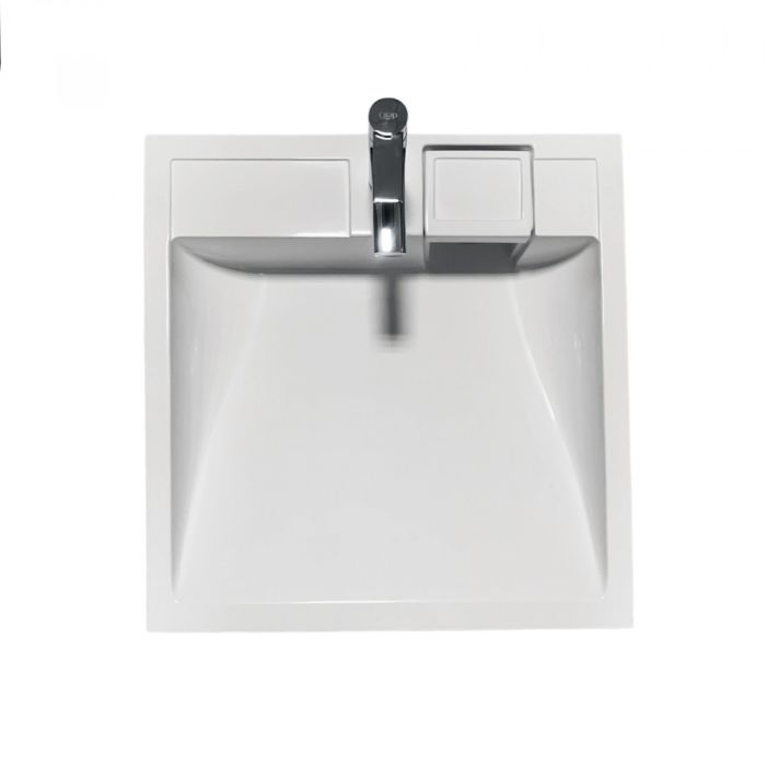 Умивальник на пральну машину без переливу Adamant Washer New White штучний камінь
