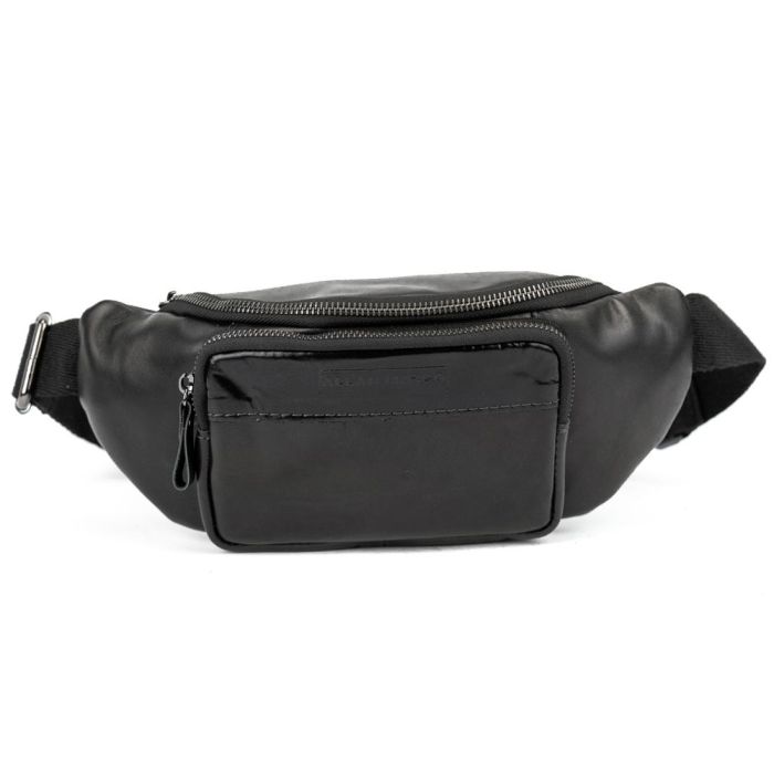 Бананка из натуральной кожи черная Ruff Ryder RR-7152-1A черная