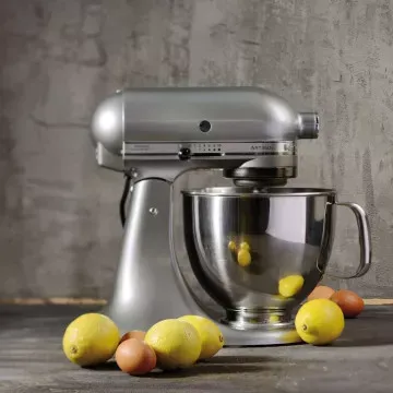 Кухонна машина KitchenAid Artisan 4,8 л 5KSM125ECU з відкидним блоком сріблястий