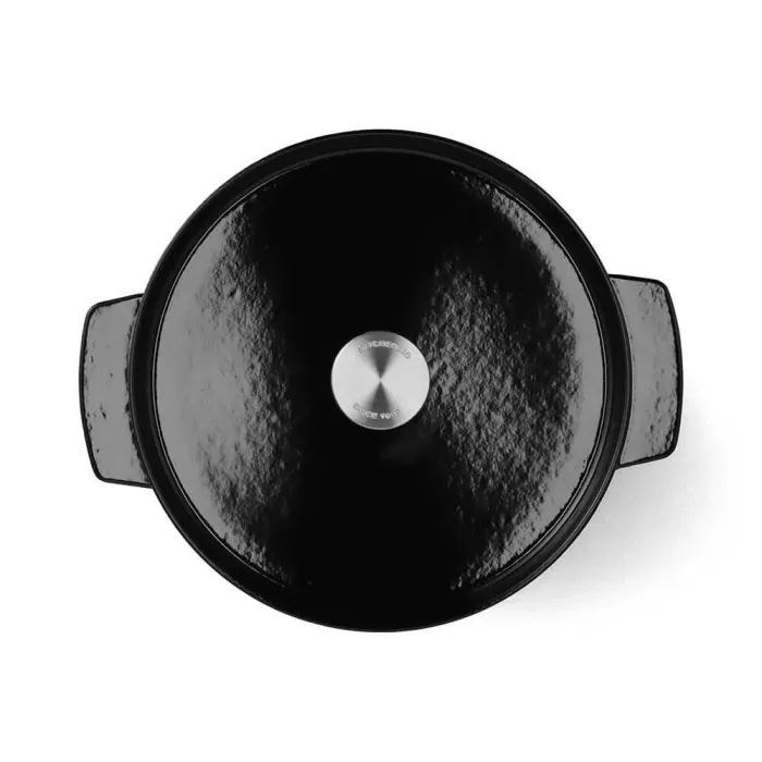 Каструля чавунна з кришкою KitchenAid 22 см 3,3 л чорна (CC006058-001)
