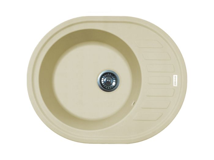 Кухонна мийка Adamant OVUM ivory 615x495x200 мм, з крилом