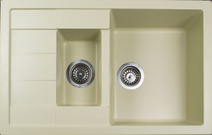 Кухонная мойка Adamant ANILA PLUS ivory 775x495x200 мм, с крылом