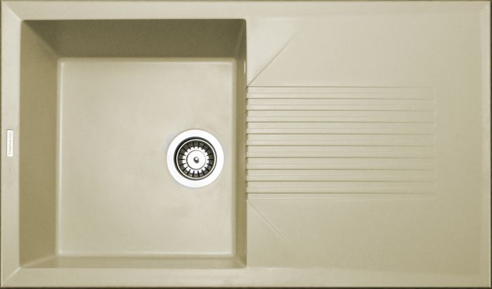 Кухонна мийка Adamant NOVAK ivory 850x500x240 мм, з крилом
