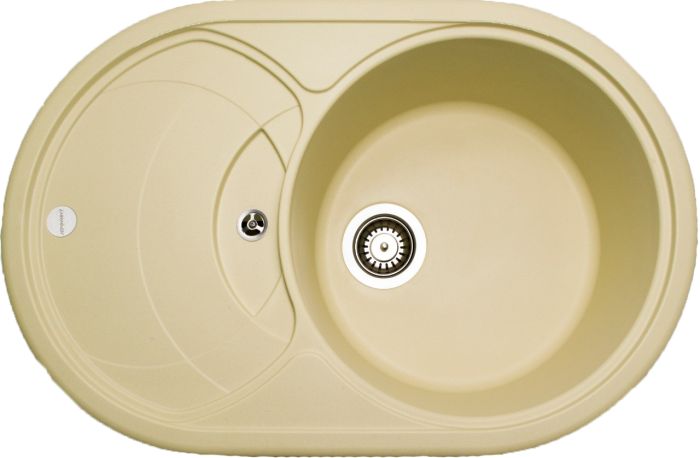 Кухонна мийка Adamant SHELL ivory 770x495x200 мм, з крилом