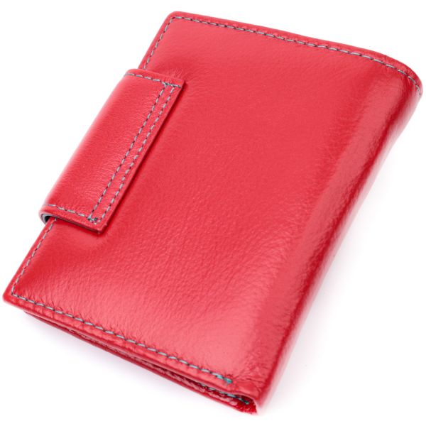 Яркий кожаный кошелек для женщин с интересной монетницей ST Leather 19448 красный
