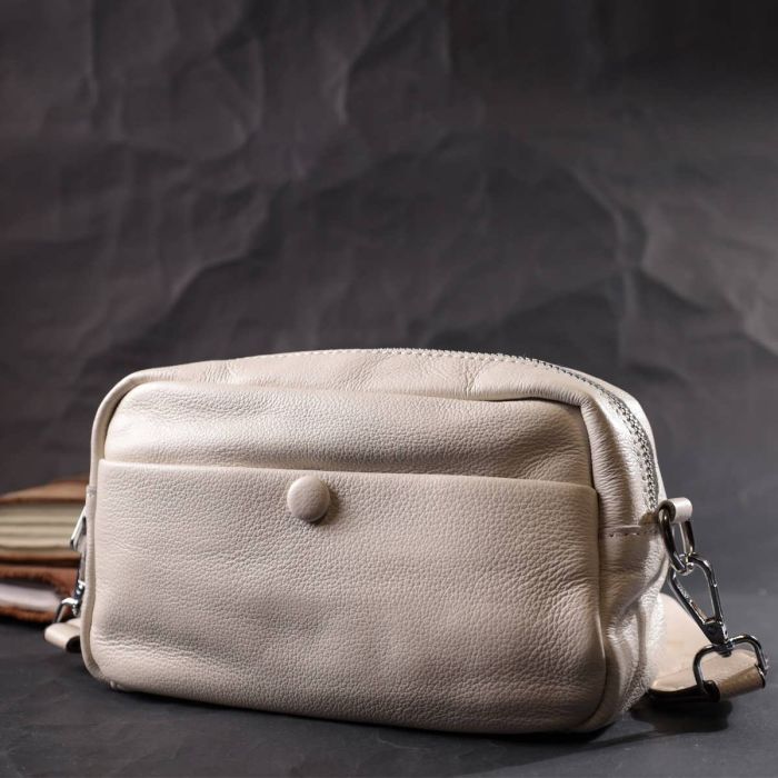Сумка для жінок з натуральної м'якої шкіри Vintage 22438 біла