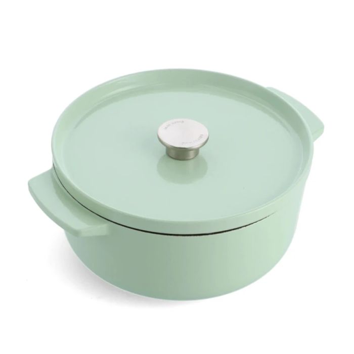 Каструля чавунна з кришкою KitchenAid 26 см 5,2 л колір фісташковий (CC007434-001)