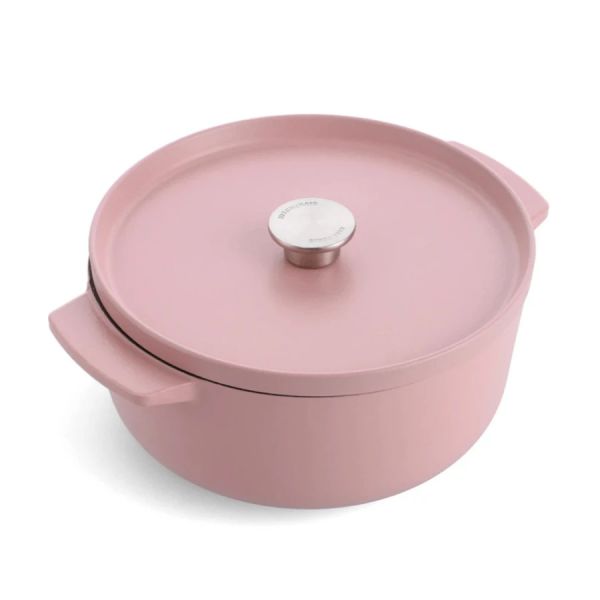 Каструля чавунна з кришкою KitchenAid 26 см 5,2 л колір суха троянда (CC007431-001)