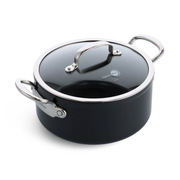 Каструля з кришкою GreenPan Barcelona Pro 24 см 4,9 л з керамічним покриттям (CC005334-001)